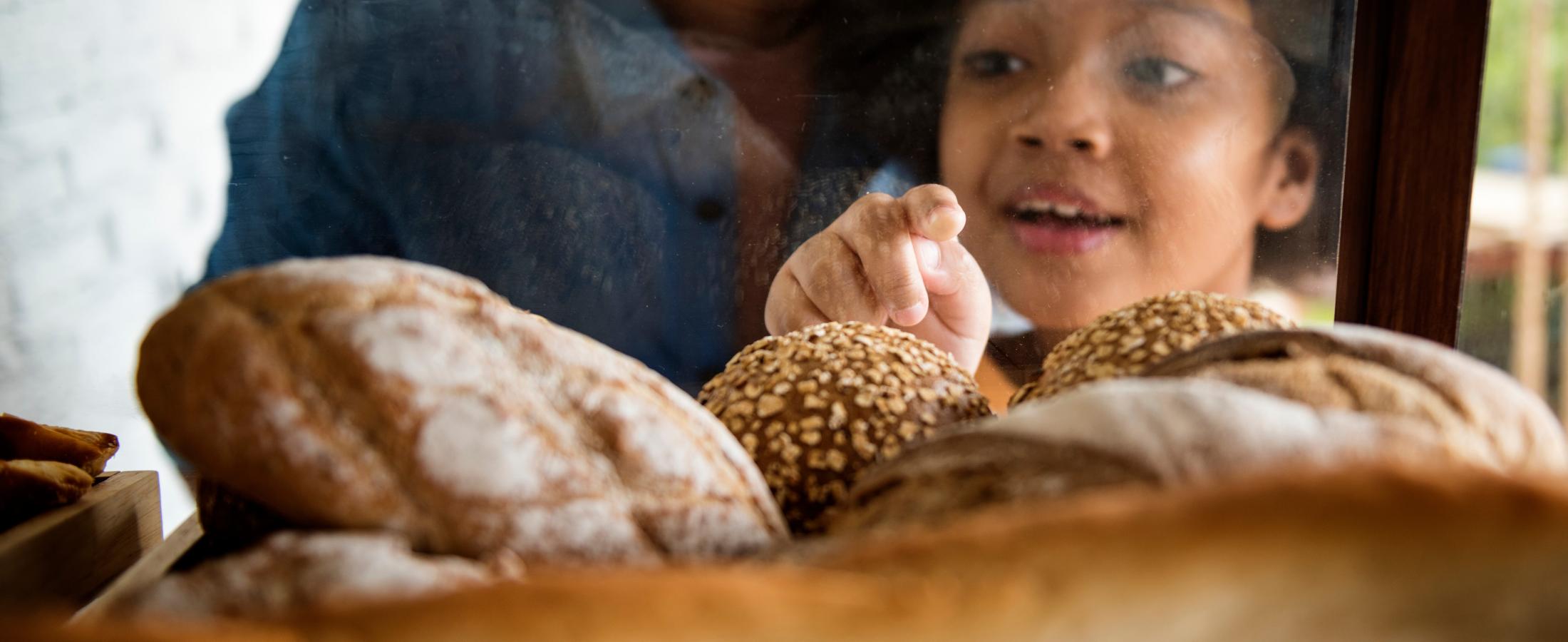 child and bread