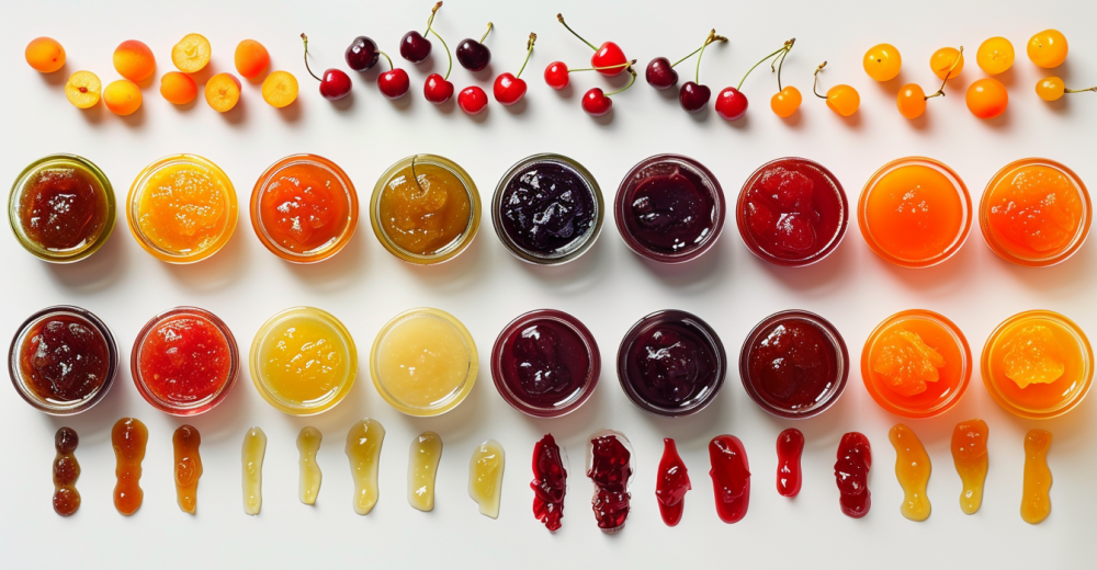 range of fruit fillings and jams