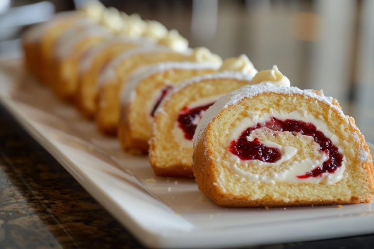 swiss roll with jam